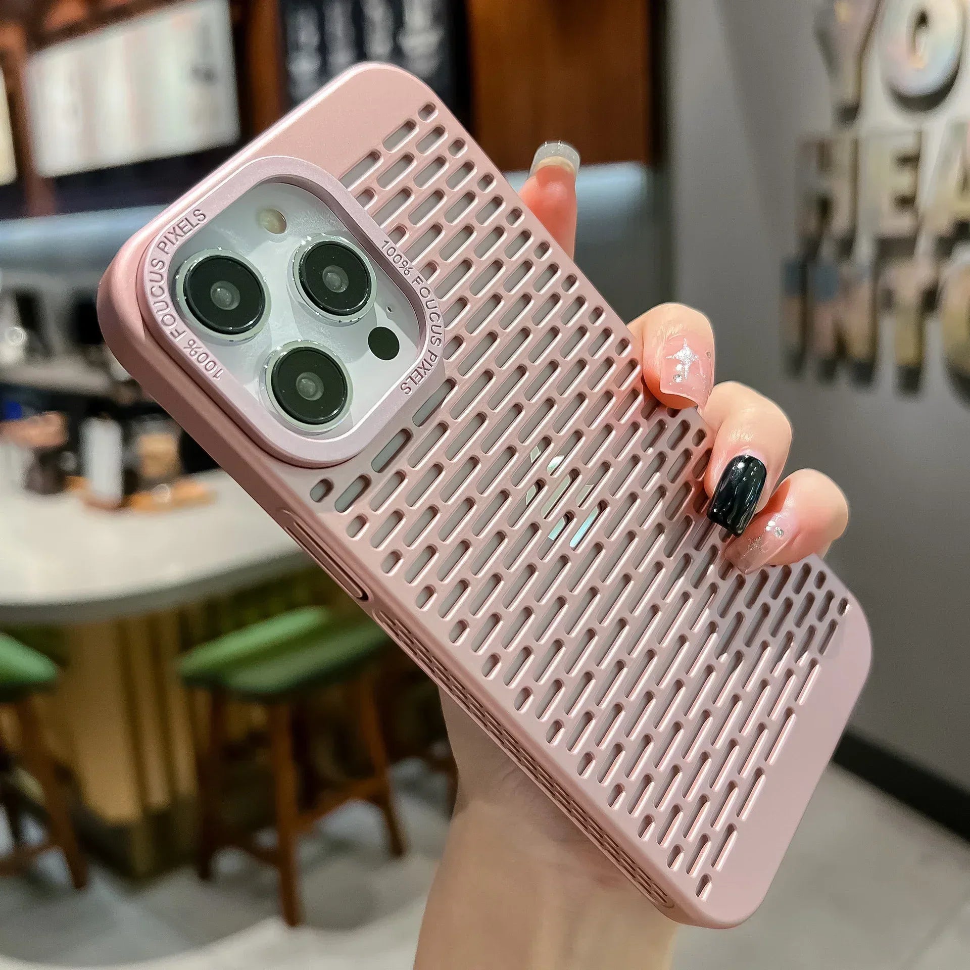 Mesh Breathable Heat Dissipation Metal Frame IPhone Case - Viexta