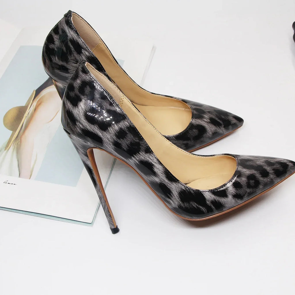 Texture Pointed High Heel - Viexta
