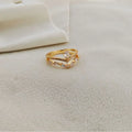 Golden Lily Crystal Ring - Viexta