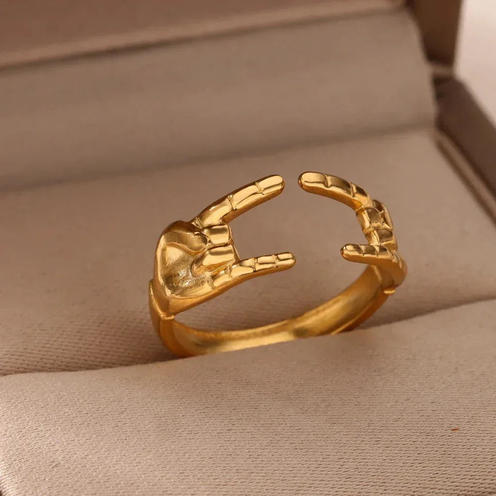 Snake-shaped Rock Wind Ring - Viexta