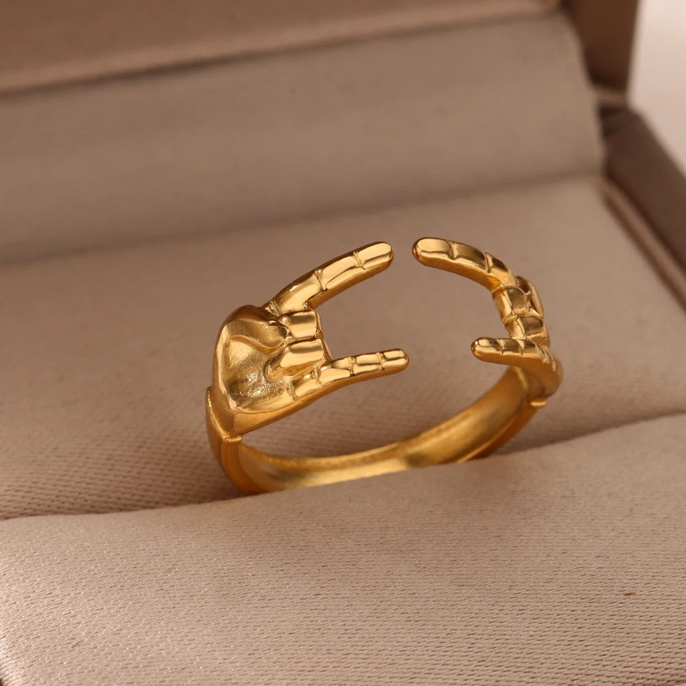 Snake-shaped Rock Wind Ring