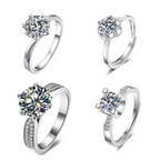 Six-claw 1 Karat Engagement Ring - Viexta