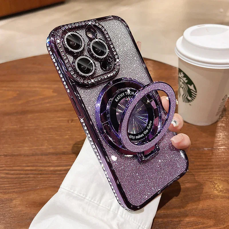 Edge Drill Gradient Color Magnetic Suction iPhone Case - Viexta