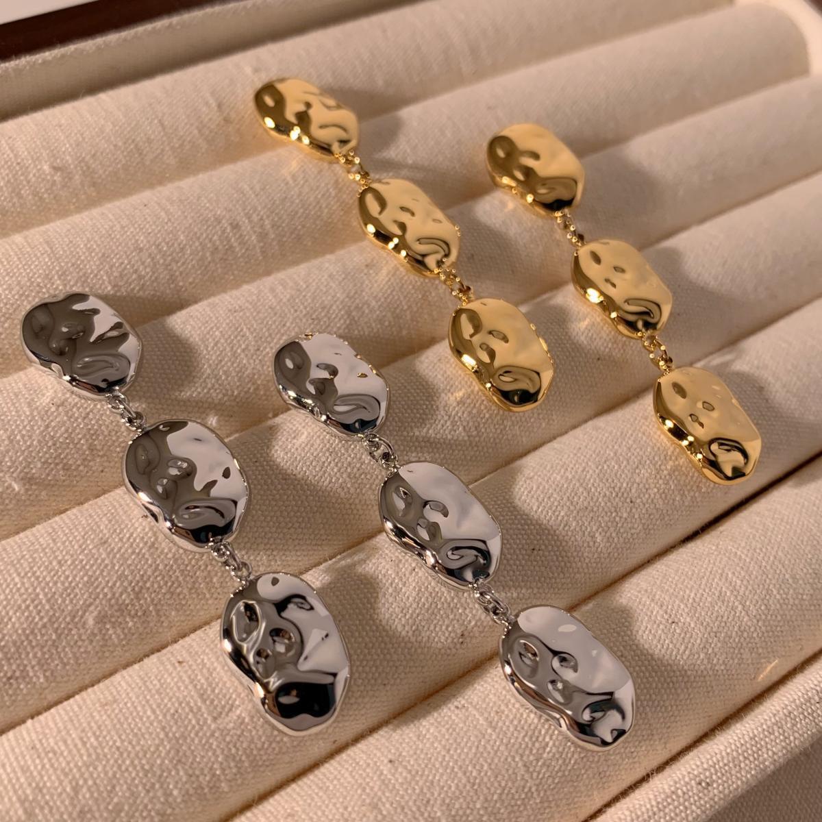 Stainless Steel Irregular Pendants Earrings