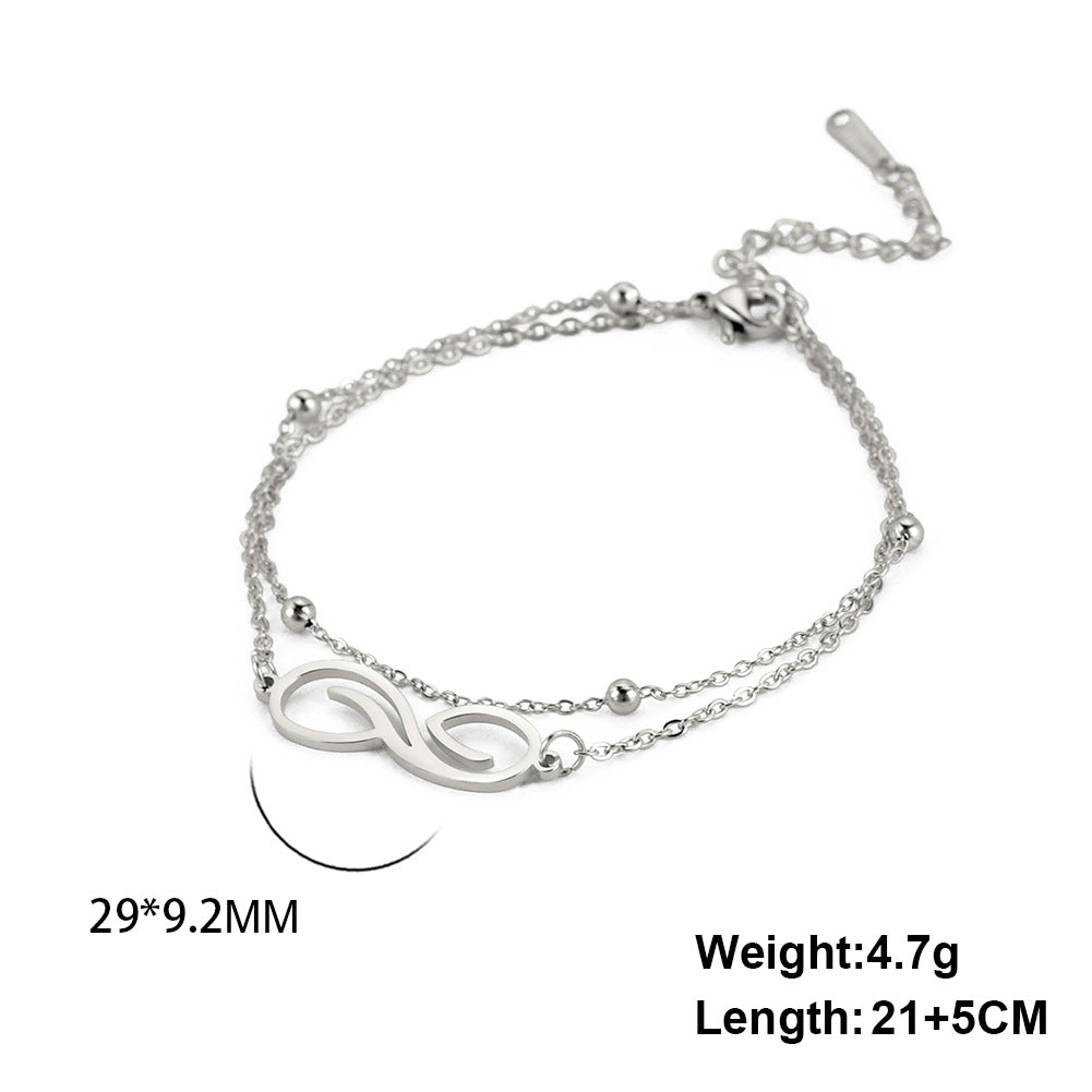 bohemian-infinite-stainless-steel-double-layer-anklet