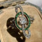 Vintage Alloy Inlaid Zircon Ring For Women - Viexta