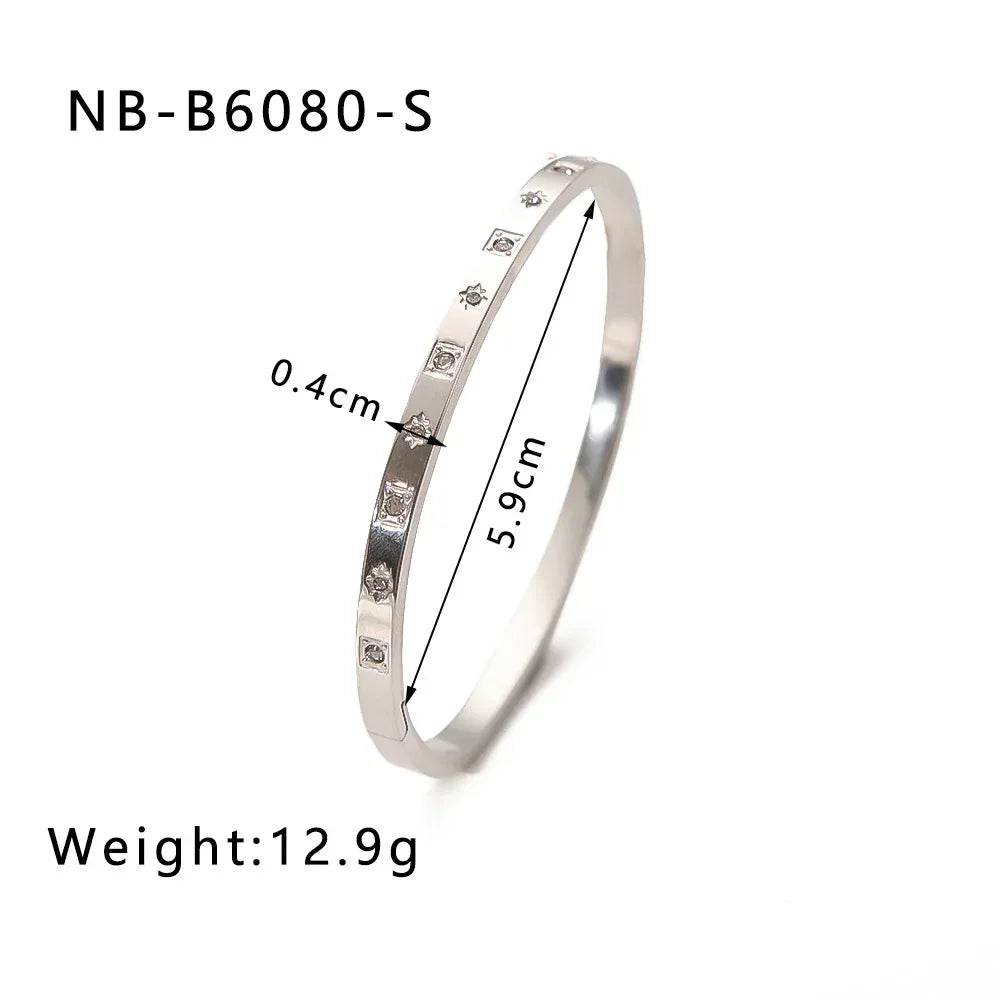 zircon-titanium-steel-electroplated-bracelet - Viexta