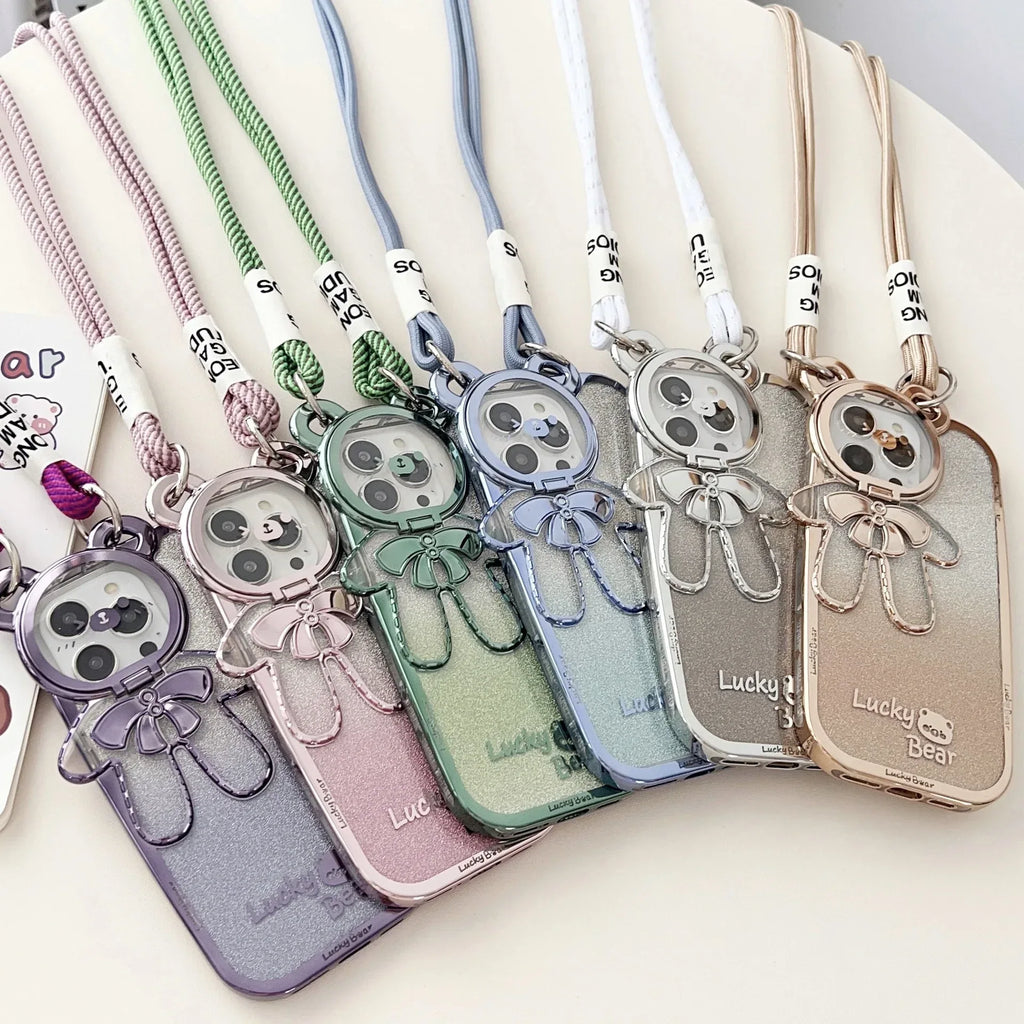 Glitter Lucky Bear iPhone Case - Viexta