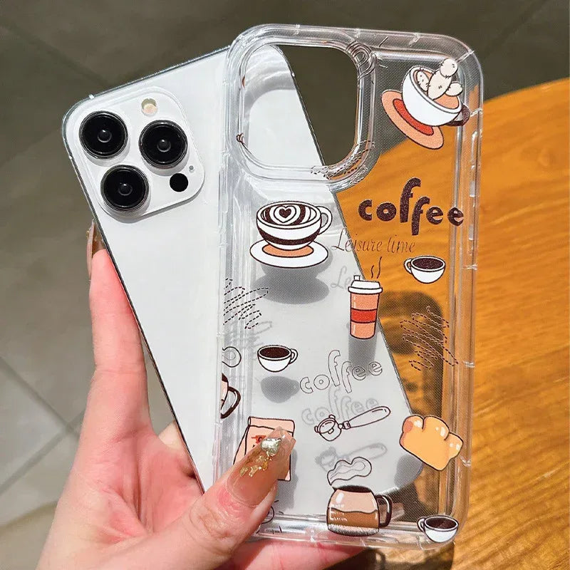 Premium Coffee Airbag Drop-resistant iPhone Cover - Viexta
