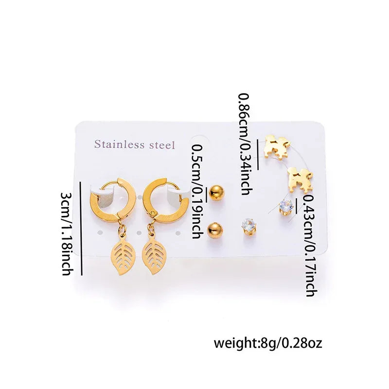 Titanium Steel Earrings Set - Viexta