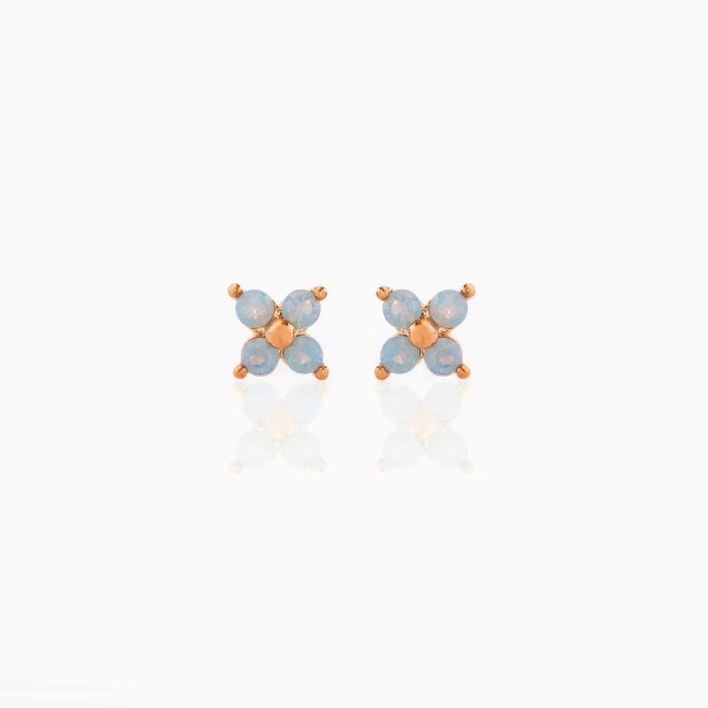Blue Flower Stud Earrings - Viexta