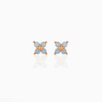Blue Flower Stud Earrings - Viexta