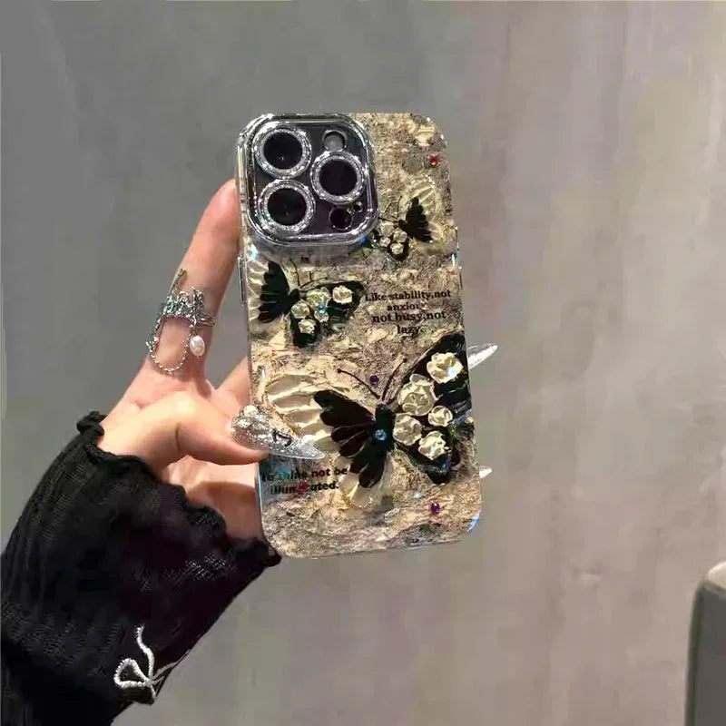 Retro Brown Butterflyi Phone Case - Viexta