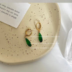 emerald-horse-eye-zircon-earrings - Viexta