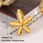 Stainless Steel Flower Ring - Viexta