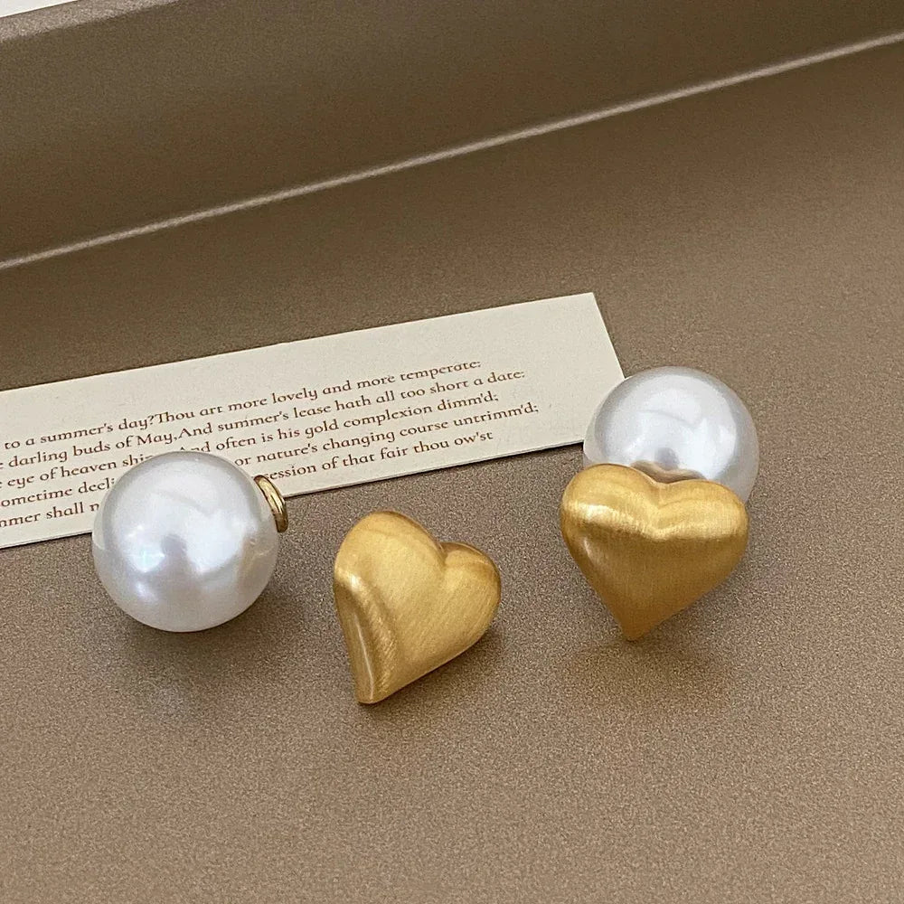 Brushed Metal Stud Earrings - Viexta