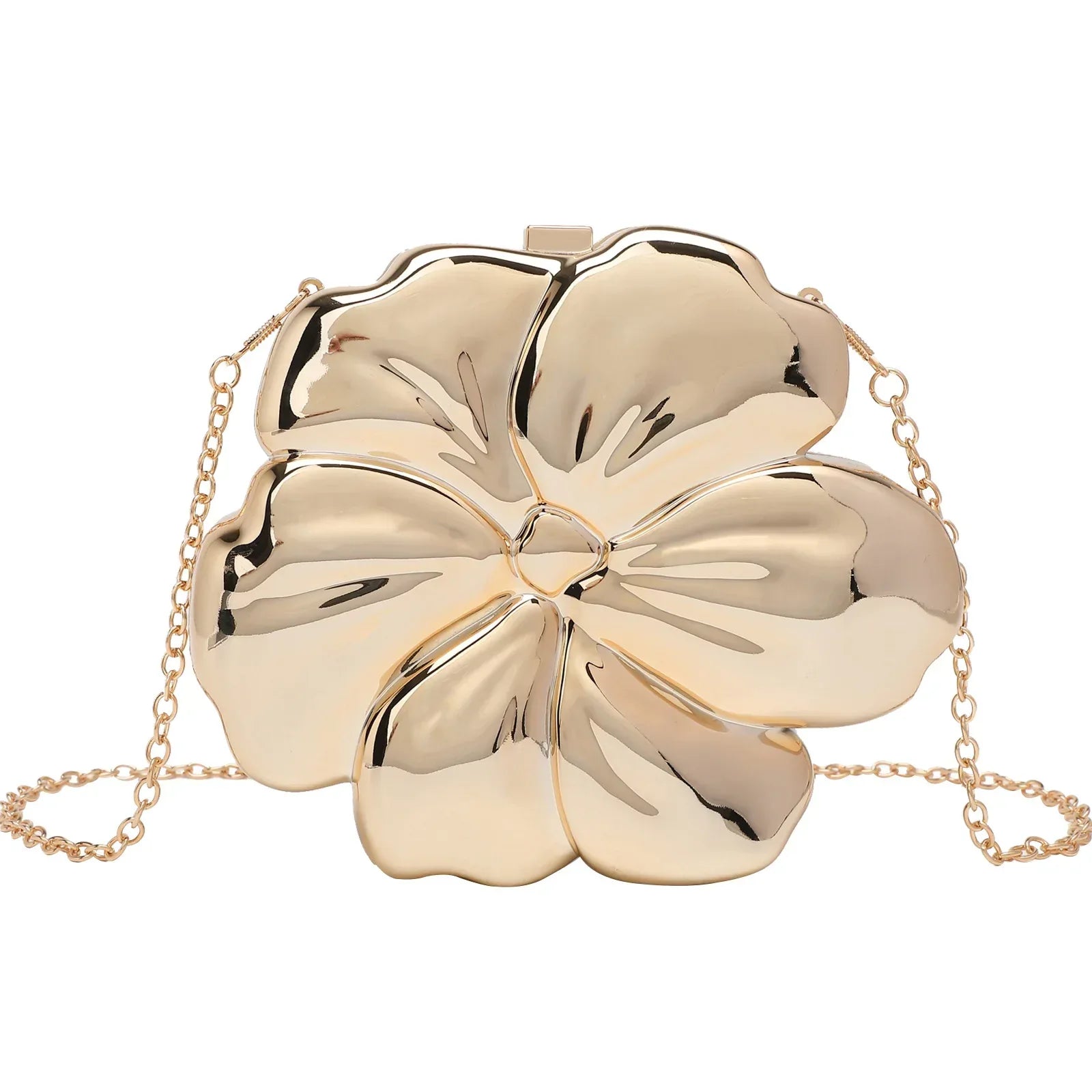Flower Clutch Chain Crossbody Bag - Viexta