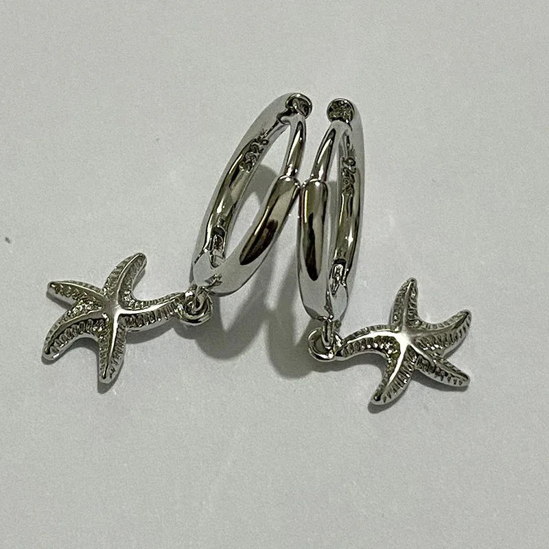 Diamond-embedded Gold-plated Versatile Earrings - Viexta