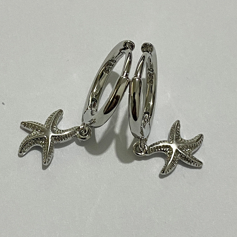 Diamond-embedded Gold-plated Versatile Earrings