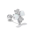Colorful Opal Titanium Steel Stud Earrings - Viexta