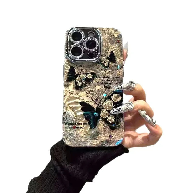 Retro Brown Butterflyi Phone Case - Viexta