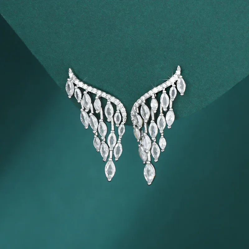 Diamond Angel Wings Earrings - Viexta