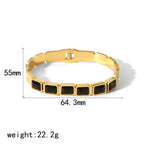 18K Gold Inlaid Zircon Bracelet