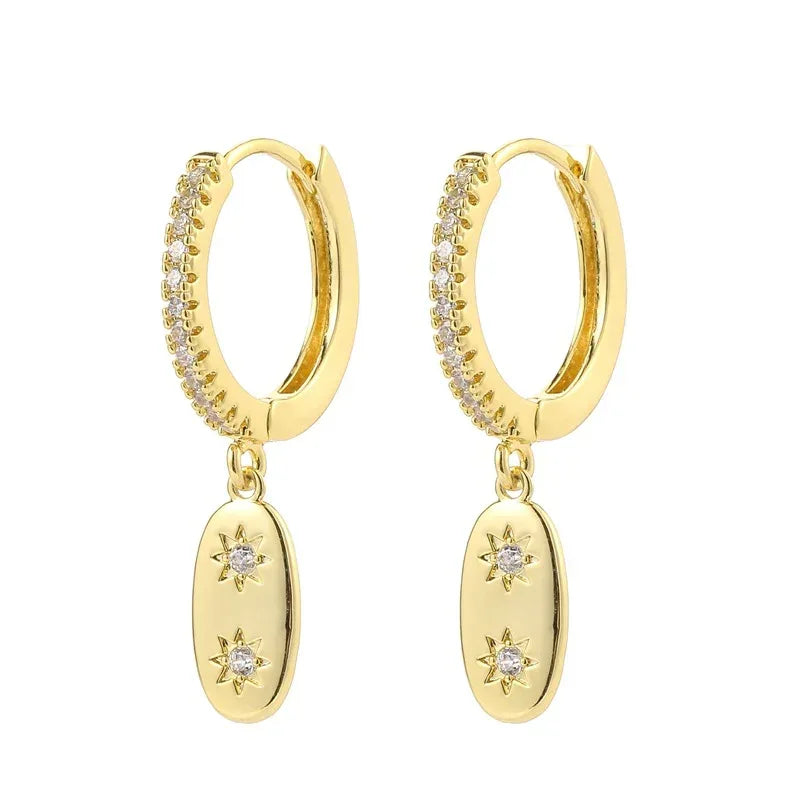 Octagonal Groove Earrings - Viexta