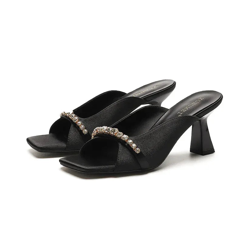 Classy Rhinestone Heels - Viexta