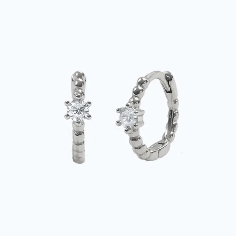 Round Rhinestone Earrings - Viexta