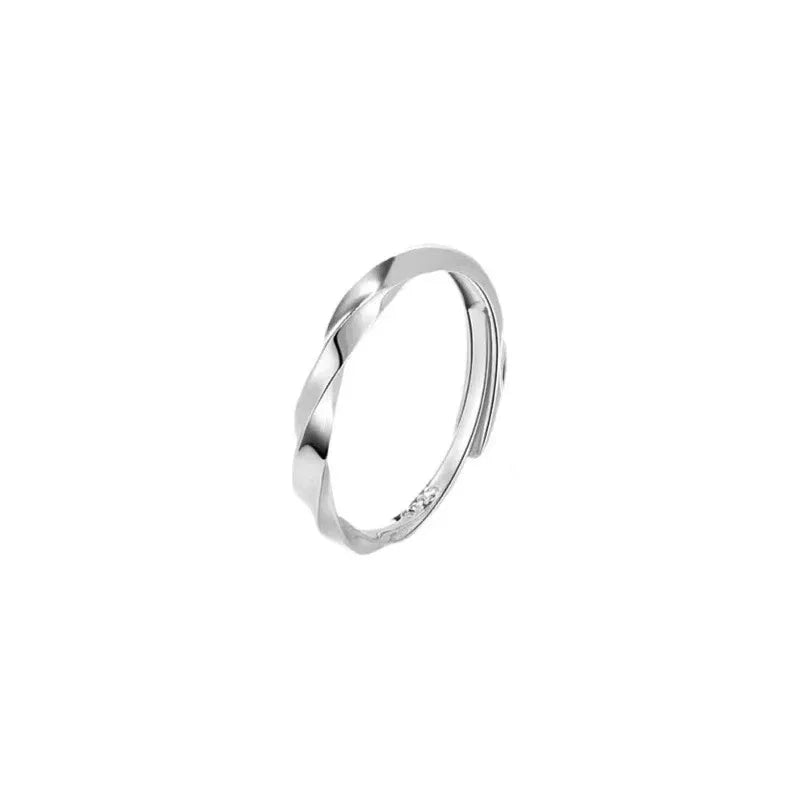 Mobius S925 Sterling Silver Couple Ring - Viexta