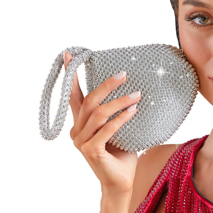 Handmade Rhinestone Portable Purse