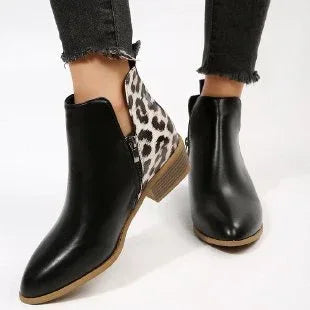 Two-tune Leather Martin Boots - Viexta