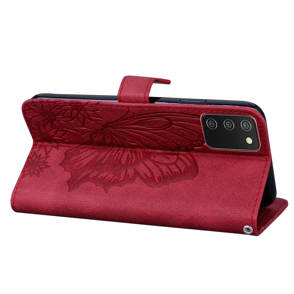 Embossed Butterfly Samsung S20 Series Leather Phone Case - Viexta