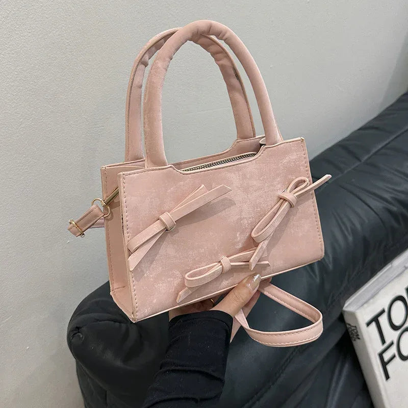 Bowknot Portable Square Bag - Viexta