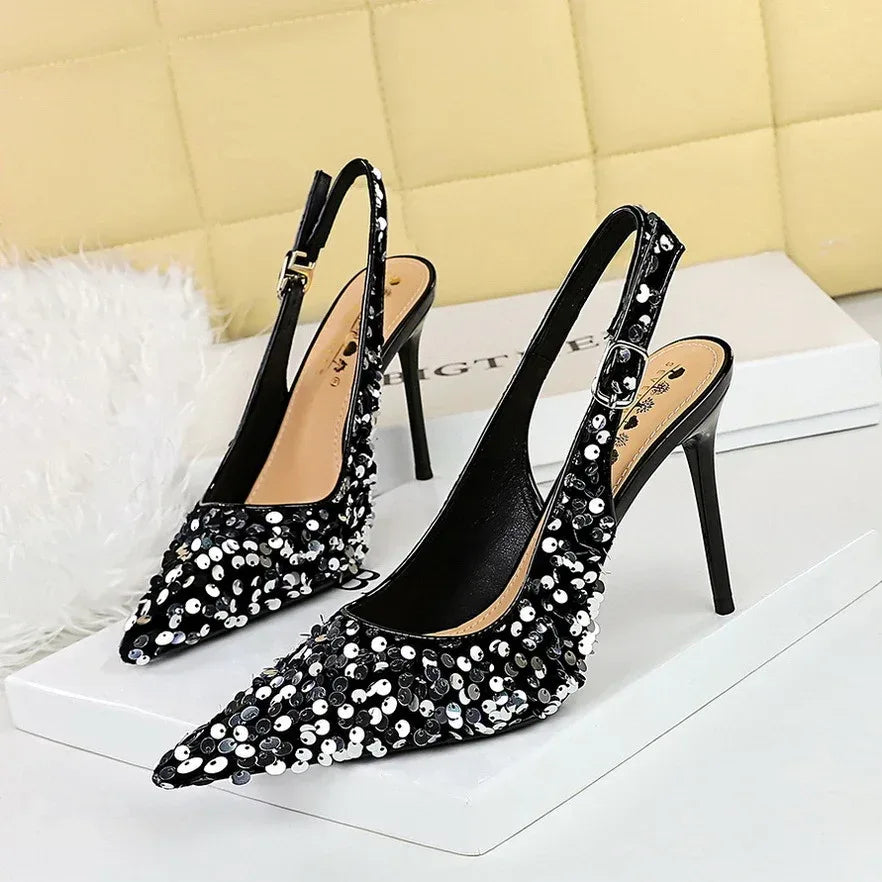 Women's Shallow Pointed-toe Heels - Viexta
