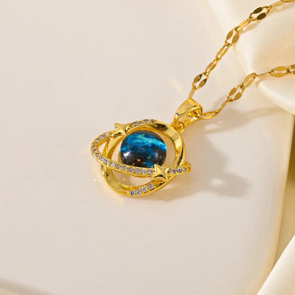 Fantasy Saturn Necklace For Women - Viexta