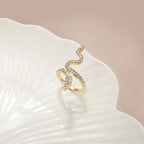 Rhinestone Snake Ring - Viexta
