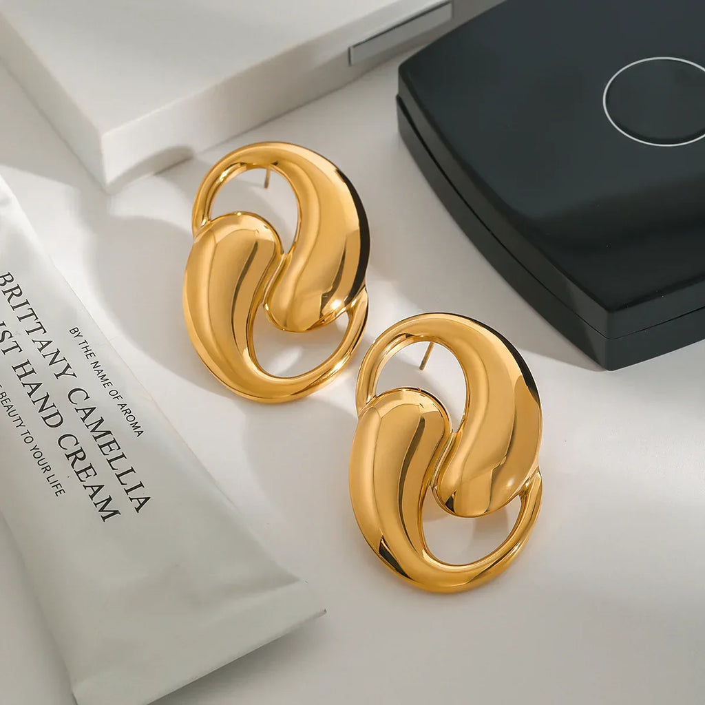 Dansley Water Drop Gold Earrings - Viexta