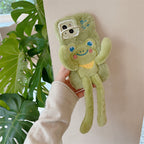 Cartoon Furry Pull-out Frog iPhone Case