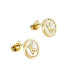 Titanium Steel 26 English Alphabet Letter Studs - Viexta