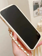 Metal Bow Bear Rhombus Card Holder iPhone Case