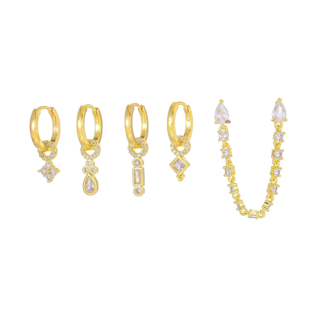 18k Micro Inlaid Zircon Ear Clip - Viexta