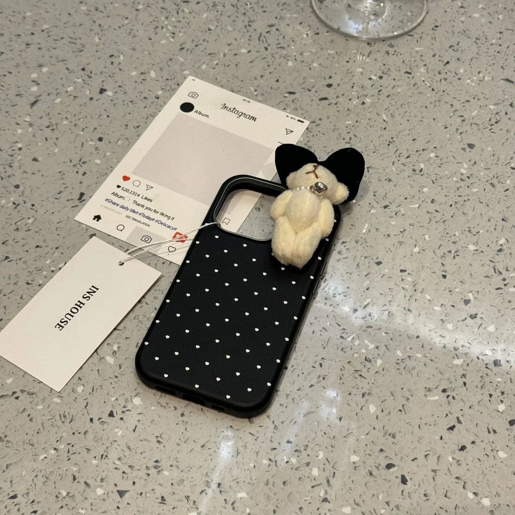 Love Three-dimensional Teddy Bear iPhone Case - Viexta