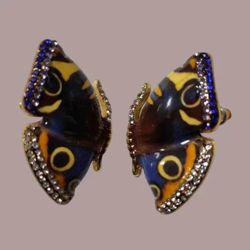 womens-painted-epoxy-butterfly-earrings - Viexta
