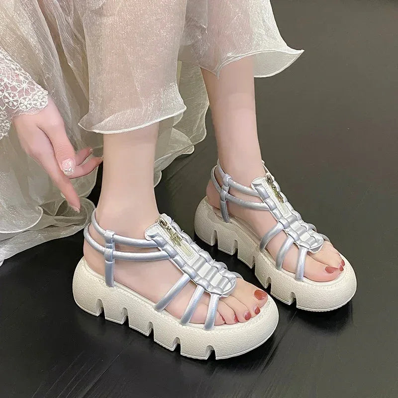 Casual Mid Heel Platform Sandals - Viexta