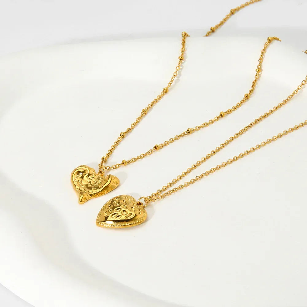 Peach Heart Pendant Neckwear - Viexta