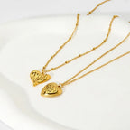 Peach Heart Pendant Neckwear - Viexta