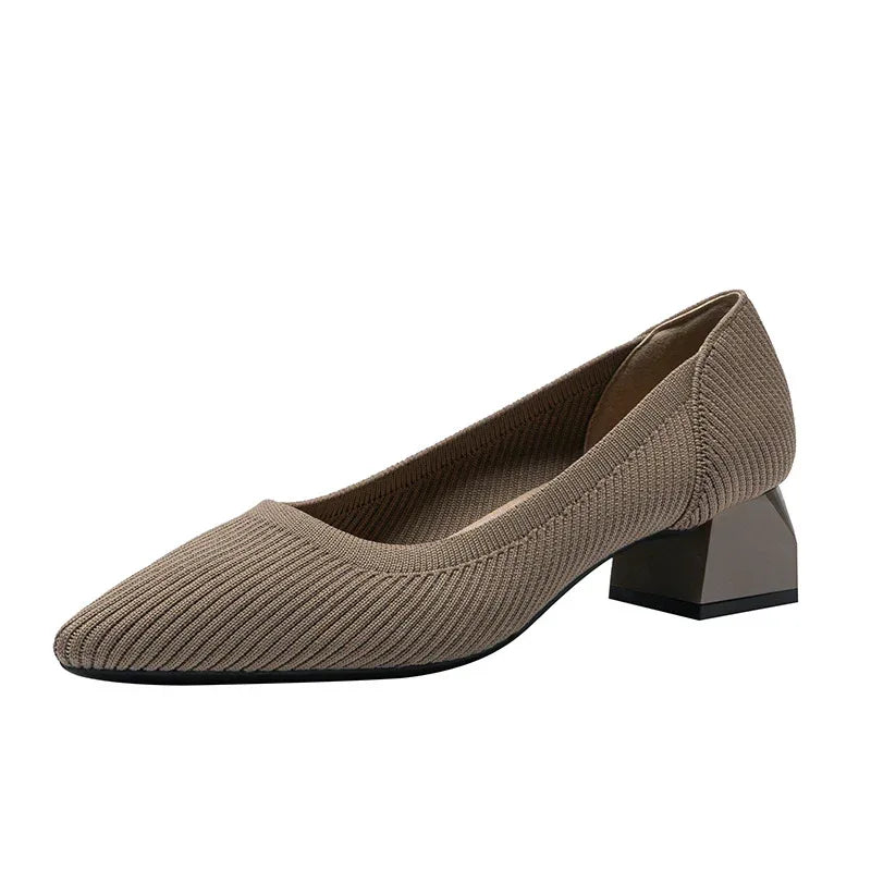 Pointed Shallow Medium High Heel - Viexta