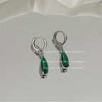 emerald-horse-eye-zircon-earrings - Viexta